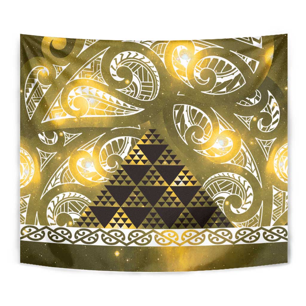 Matariki New Zealand Tapestry NZ Niho Taniwha Maori New Year Yellow Galaxy