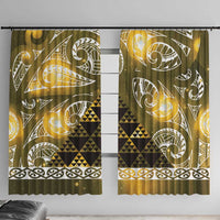 Matariki New Zealand Window Curtain NZ Niho Taniwha Maori New Year Yellow Galaxy