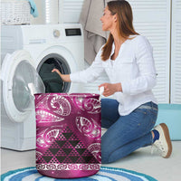 Matariki New Zealand Laundry Basket NZ Niho Taniwha Maori New Year Pink Galaxy