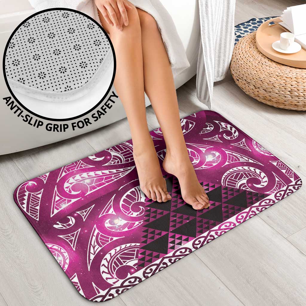 Matariki New Zealand Bathroom Set NZ Niho Taniwha Maori New Year Pink Galaxy