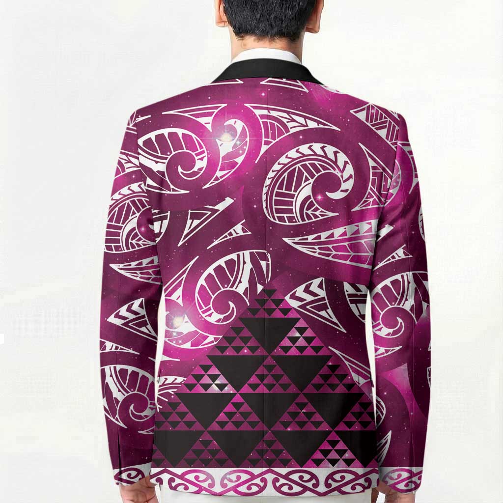Matariki New Zealand Blazer NZ Niho Taniwha Maori New Year Pink Galaxy