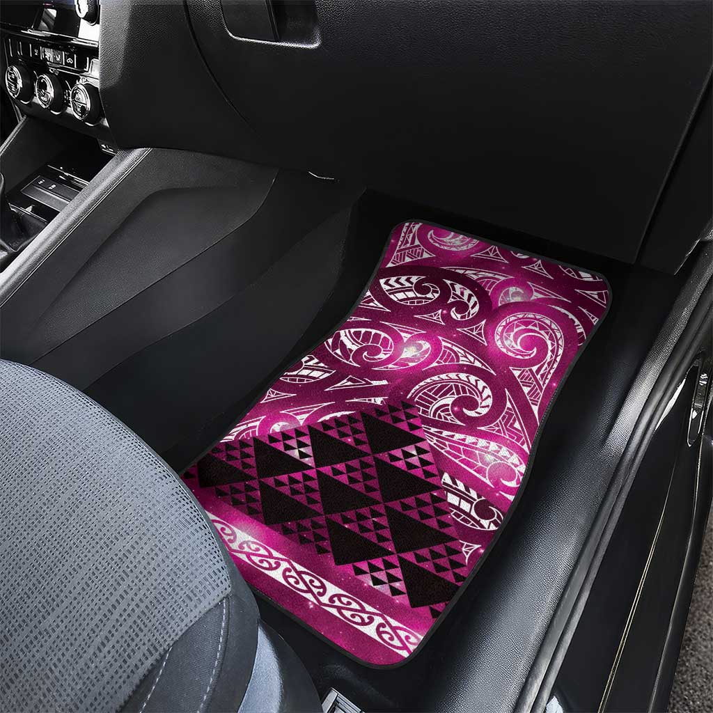 Matariki New Zealand Car Mats NZ Niho Taniwha Maori New Year Pink Galaxy