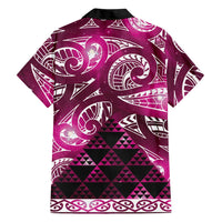 Matariki New Zealand Family Matching Long Sleeve Bodycon Dress and Hawaiian Shirt NZ Niho Taniwha Maori New Year Pink Galaxy LT14 - Polynesian Pride
