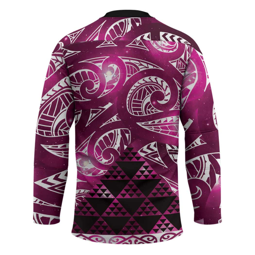 Matariki New Zealand Hockey Jersey NZ Niho Taniwha Maori New Year Pink Galaxy