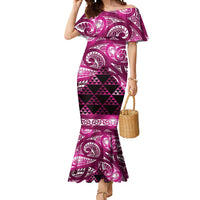 Matariki New Zealand Mermaid Dress NZ Niho Taniwha Maori New Year Pink Galaxy