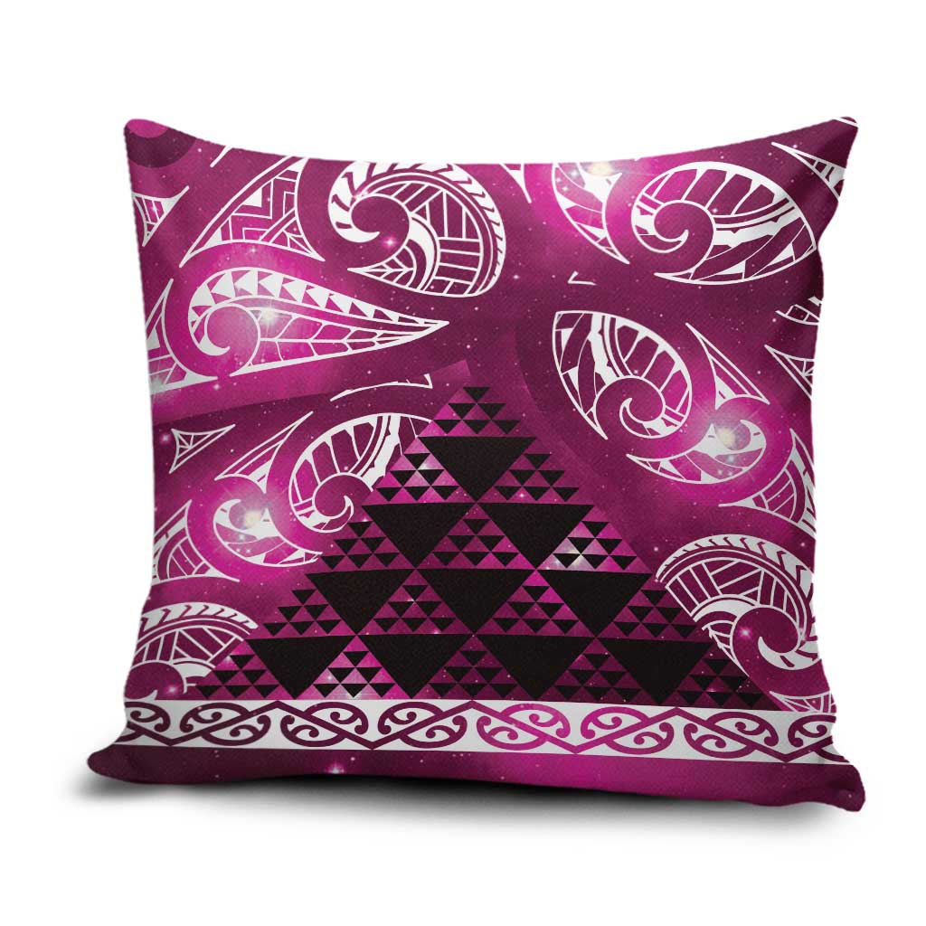 Matariki New Zealand Pillow Cover NZ Niho Taniwha Maori New Year Pink Galaxy