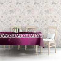 Matariki New Zealand Tablecloth NZ Niho Taniwha Maori New Year Pink Galaxy
