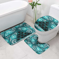 Matariki New Zealand Bathroom Set NZ Niho Taniwha Maori New Year Cyan Galaxy