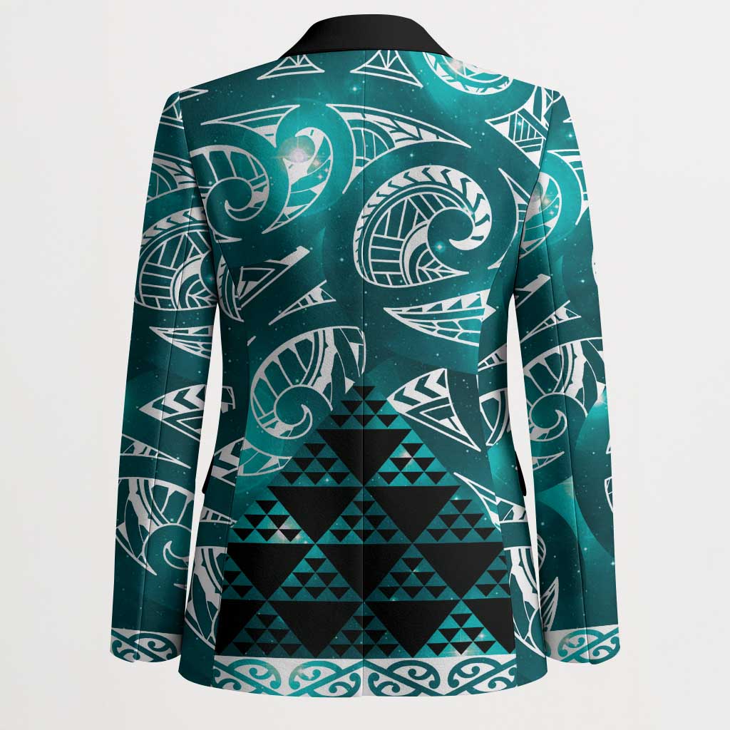 Matariki New Zealand Blazer NZ Niho Taniwha Maori New Year Cyan Galaxy