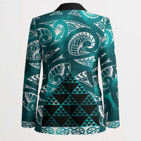 Matariki New Zealand Blazer NZ Niho Taniwha Maori New Year Cyan Galaxy