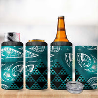 Matariki New Zealand 4 in 1 Can Cooler Tumbler NZ Niho Taniwha Maori New Year Cyan Galaxy LT14 - Polynesian Pride