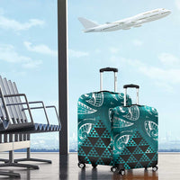 Matariki New Zealand Luggage Cover NZ Niho Taniwha Maori New Year Cyan Galaxy