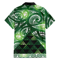 Matariki New Zealand Family Matching Tank Maxi Dress and Hawaiian Shirt NZ Niho Taniwha Maori New Year Green Galaxy LT14 - Polynesian Pride