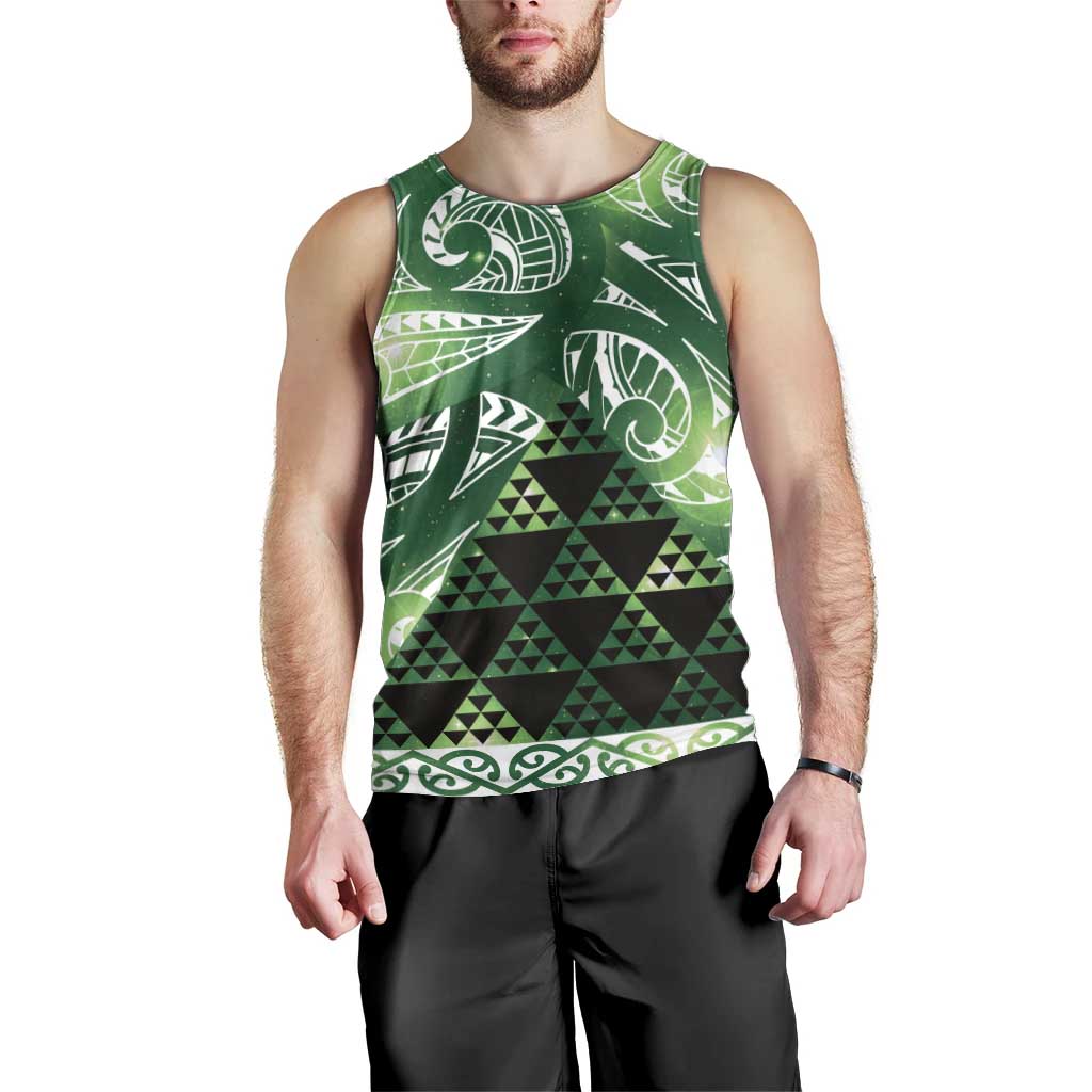 Matariki New Zealand Men Tank Top NZ Niho Taniwha Maori New Year Green Galaxy