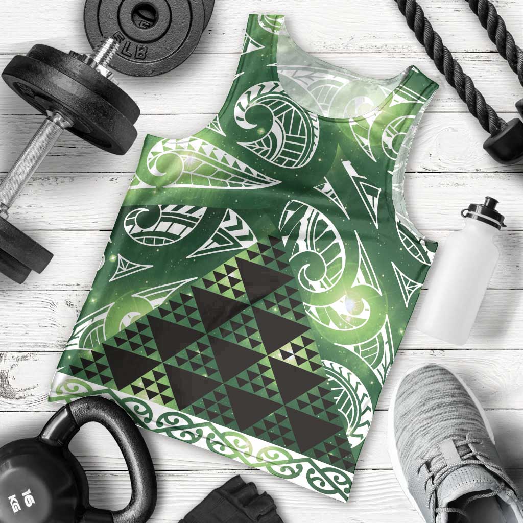 Matariki New Zealand Men Tank Top NZ Niho Taniwha Maori New Year Green Galaxy