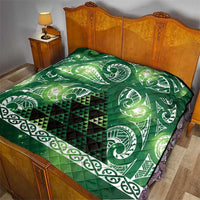 Matariki New Zealand Quilt NZ Niho Taniwha Maori New Year Green Galaxy