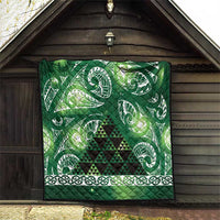 Matariki New Zealand Quilt NZ Niho Taniwha Maori New Year Green Galaxy