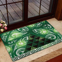 Matariki New Zealand Rubber Doormat NZ Niho Taniwha Maori New Year Green Galaxy