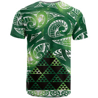 Matariki New Zealand T Shirt NZ Niho Taniwha Maori New Year Green Galaxy