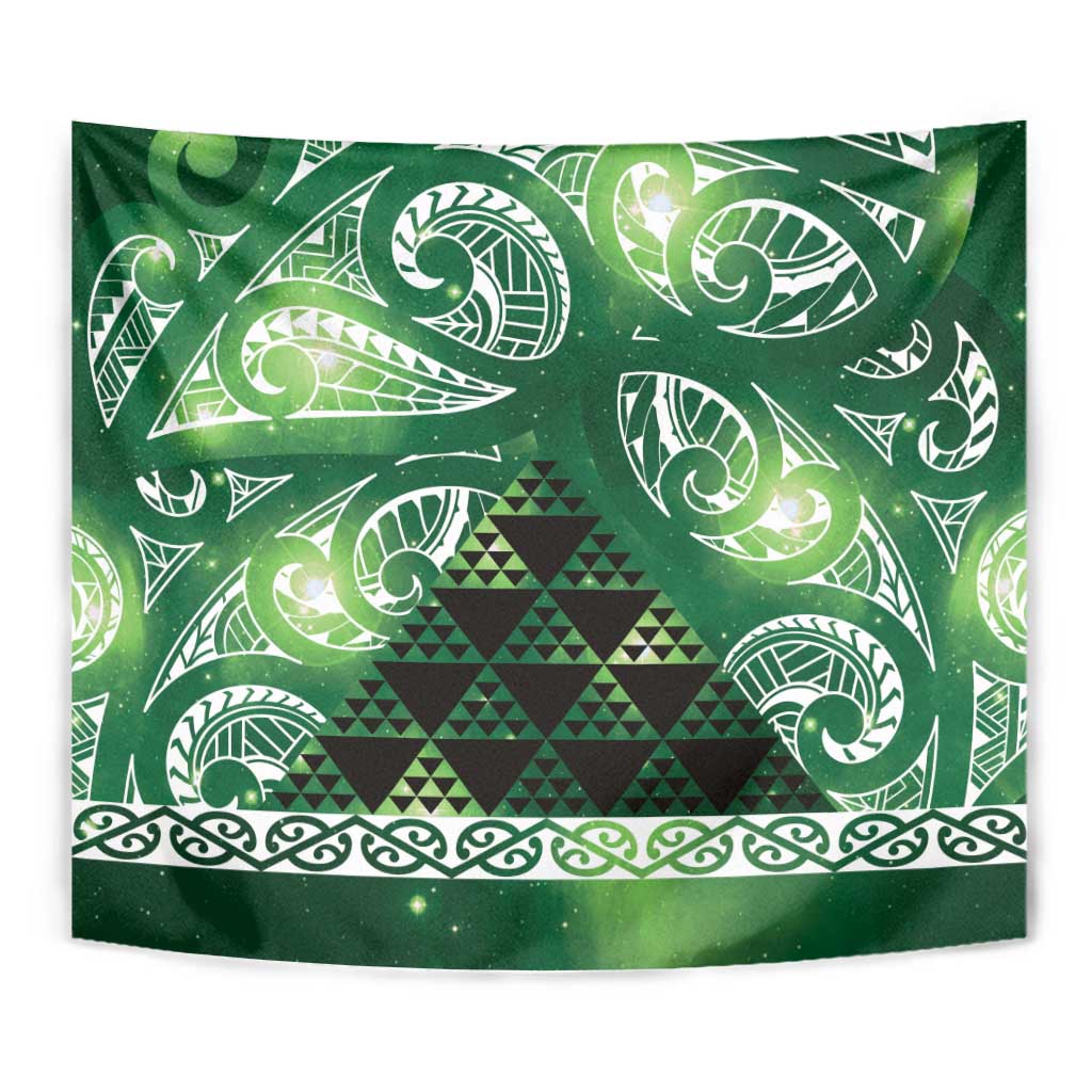 Matariki New Zealand Tapestry NZ Niho Taniwha Maori New Year Green Galaxy