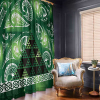 Matariki New Zealand Window Curtain NZ Niho Taniwha Maori New Year Green Galaxy