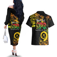 Personalised Vanuatu 678 Couples Matching Off The Shoulder Long Sleeve Dress and Hawaiian Shirt Proud To Be A Ni-Van