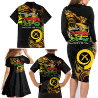 Personalised Vanuatu 678 Family Matching Long Sleeve Bodycon Dress and Hawaiian Shirt Proud To Be A Ni-Van LT14 - Polynesian Pride