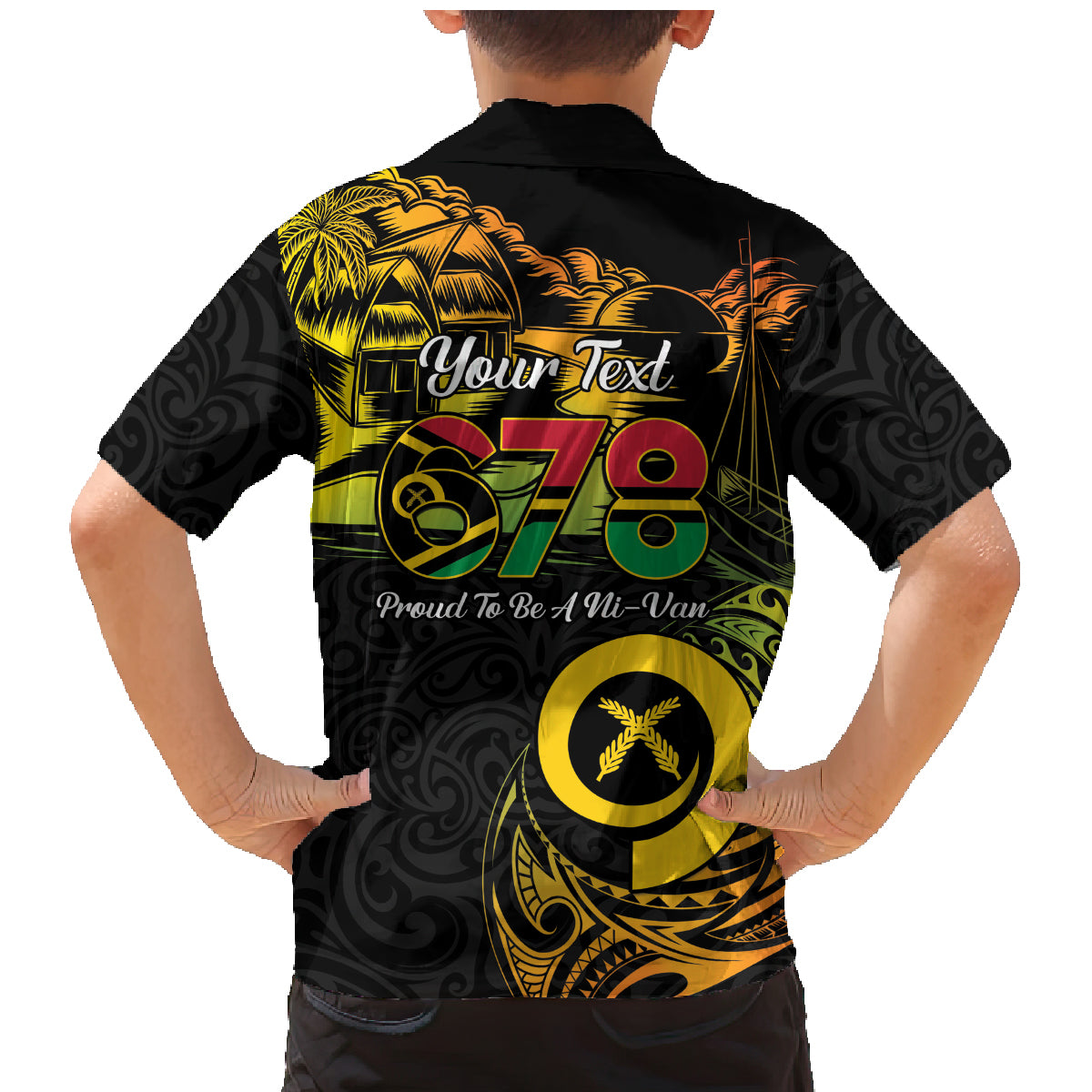 Personalised Vanuatu 678 Family Matching Mermaid Dress and Hawaiian Shirt Proud To Be A Ni-Van LT14 - Polynesian Pride
