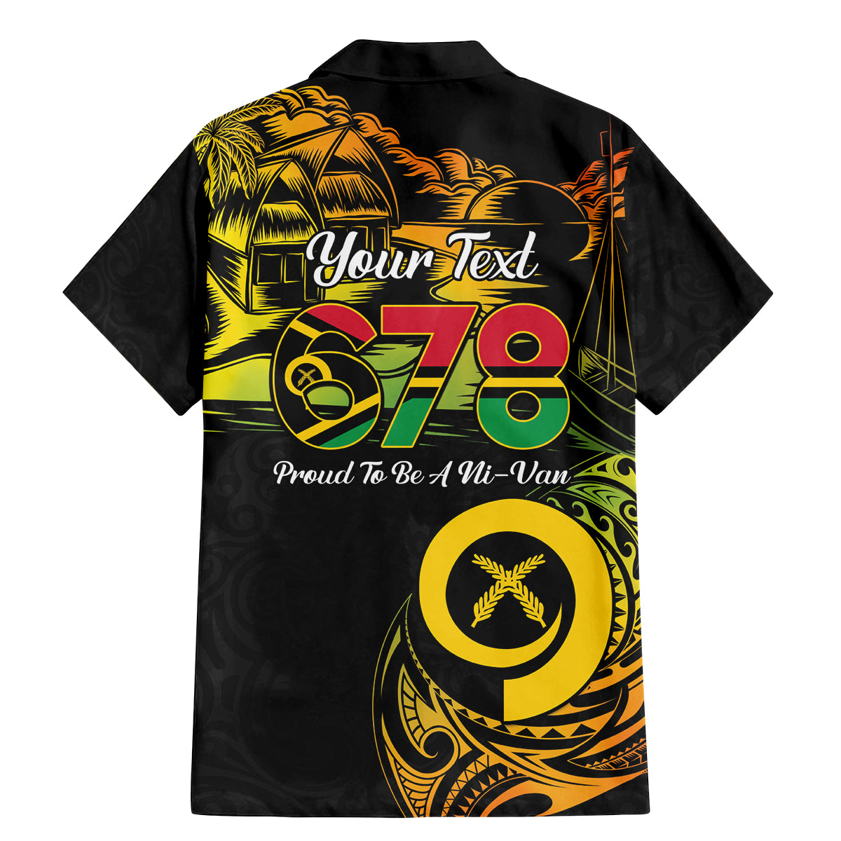 Personalised Vanuatu 678 Family Matching Mermaid Dress and Hawaiian Shirt Proud To Be A Ni-Van LT14 - Polynesian Pride