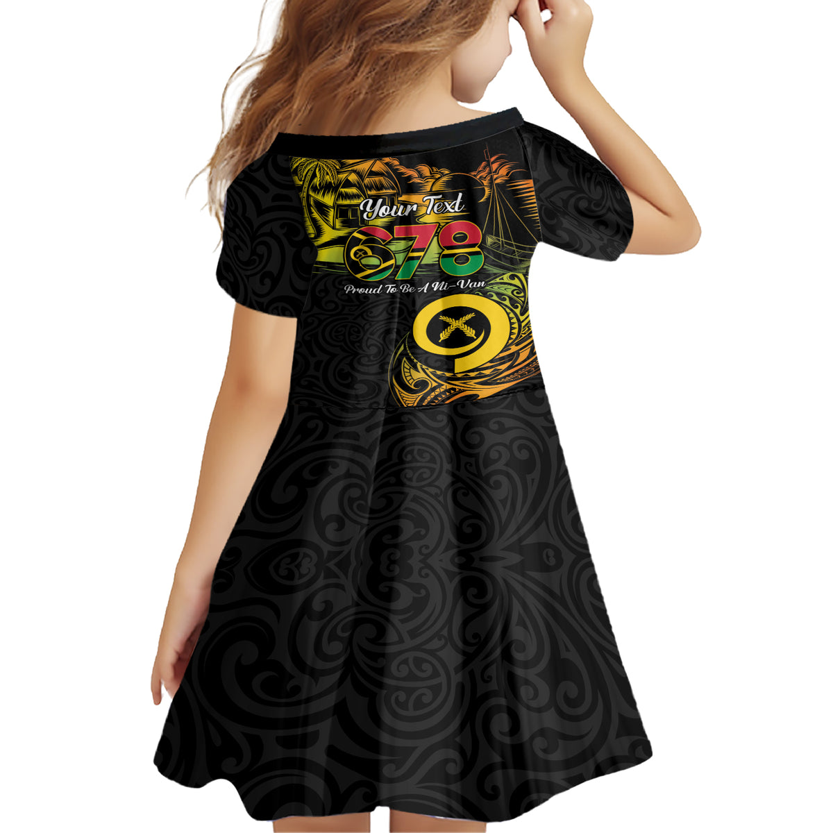 Personalised Vanuatu 678 Family Matching Short Sleeve Bodycon Dress and Hawaiian Shirt Proud To Be A Ni-Van LT14 - Polynesian Pride