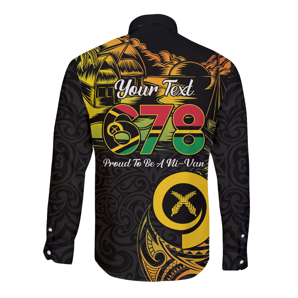 Personalised Vanuatu 678 Long Sleeve Button Shirt Proud To Be A Ni-Van