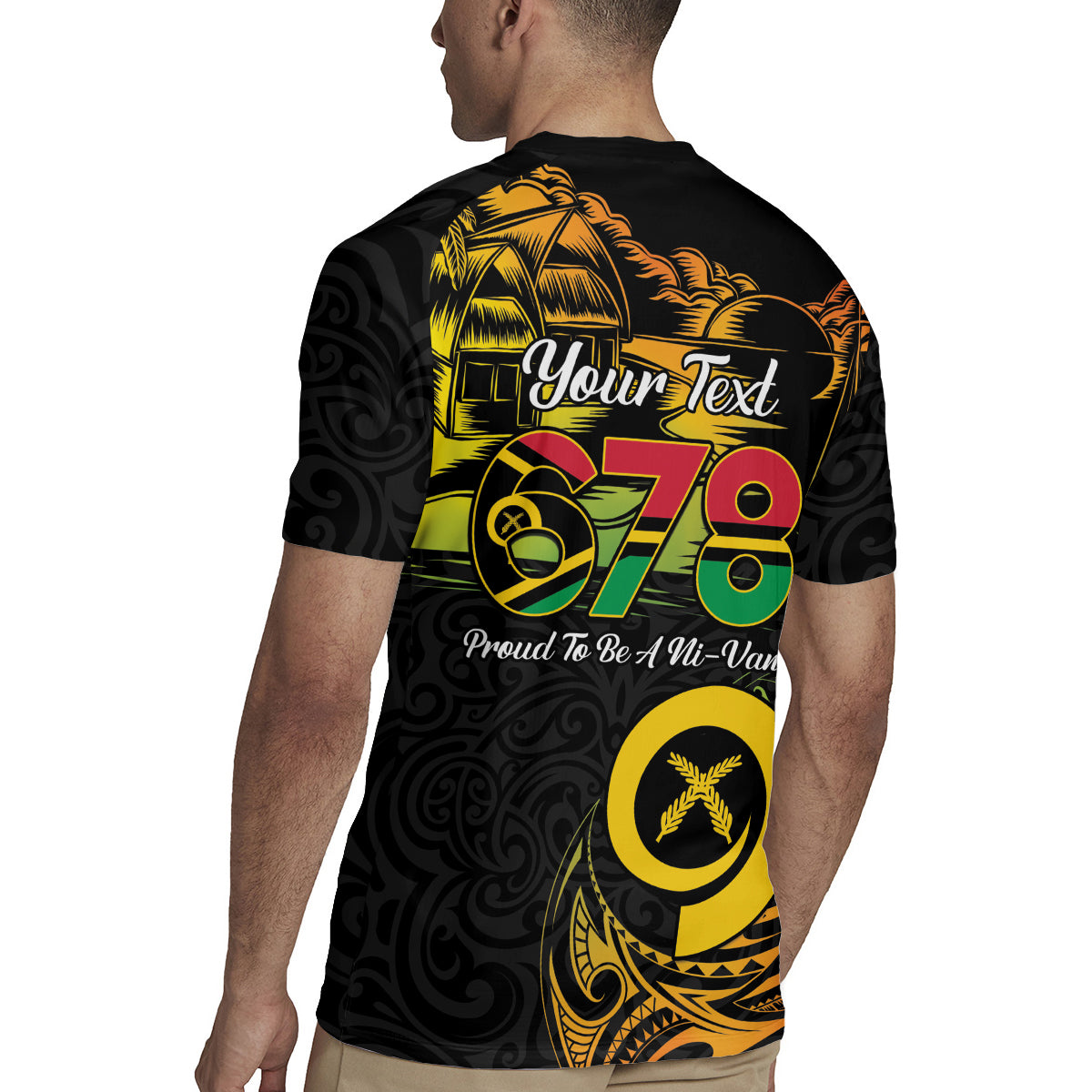Personalised Vanuatu 678 Rugby Jersey Proud To Be A Ni-Van
