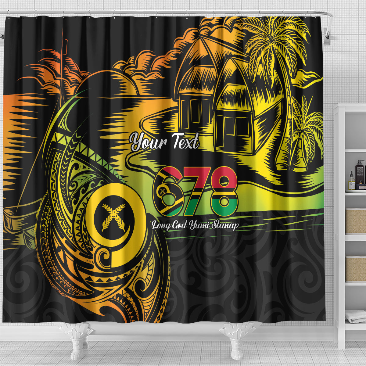 Personalised Vanuatu 678 Shower Curtain Proud To Be A Ni-Van