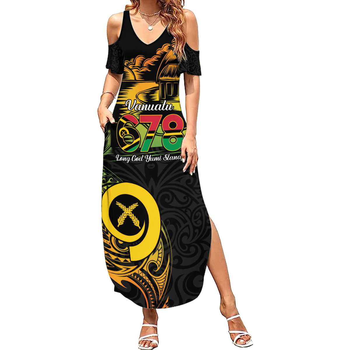 Personalised Vanuatu 678 Summer Maxi Dress Proud To Be A Ni-Van