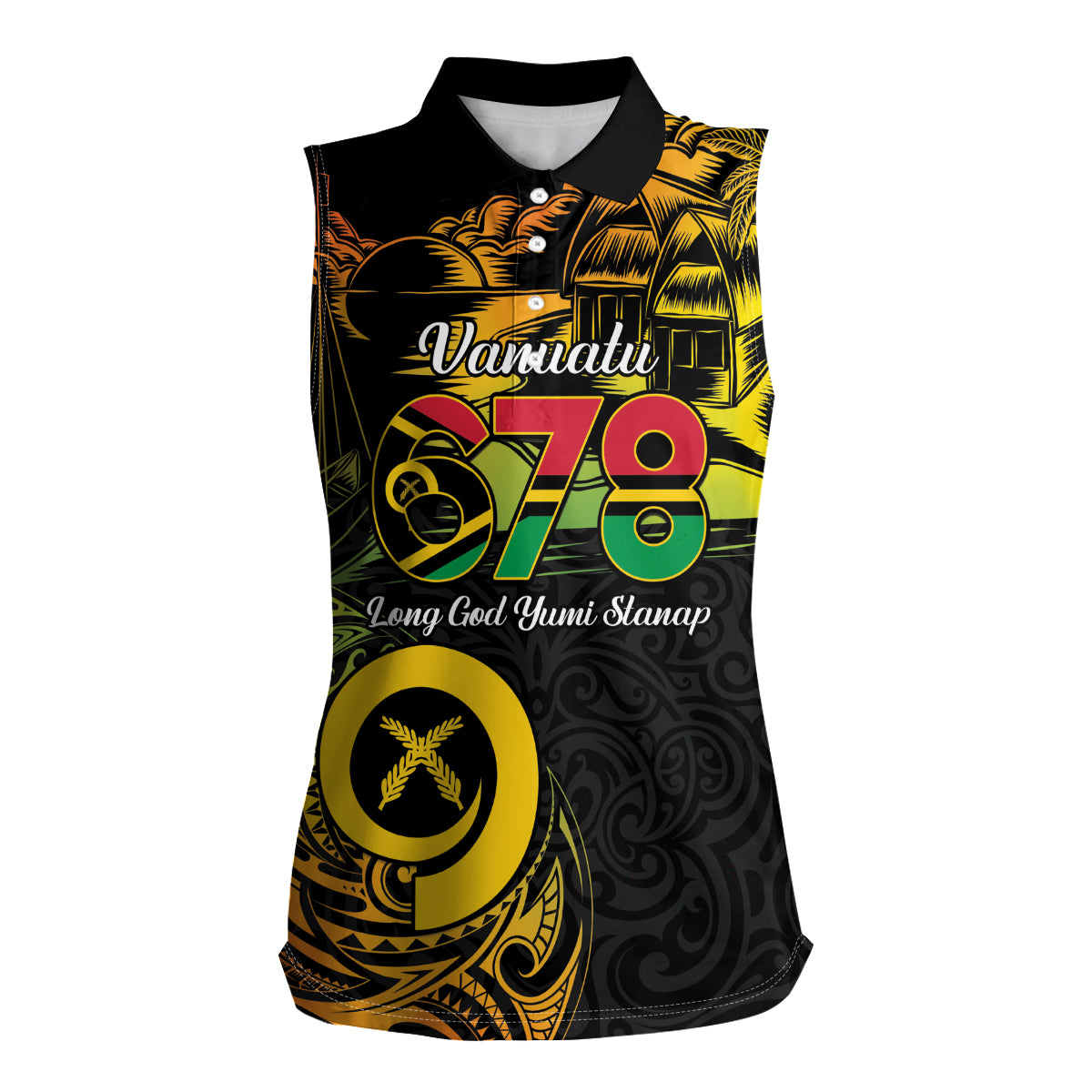 Personalised Vanuatu 678 Women Sleeveless Polo Shirt Proud To Be A Ni-Van