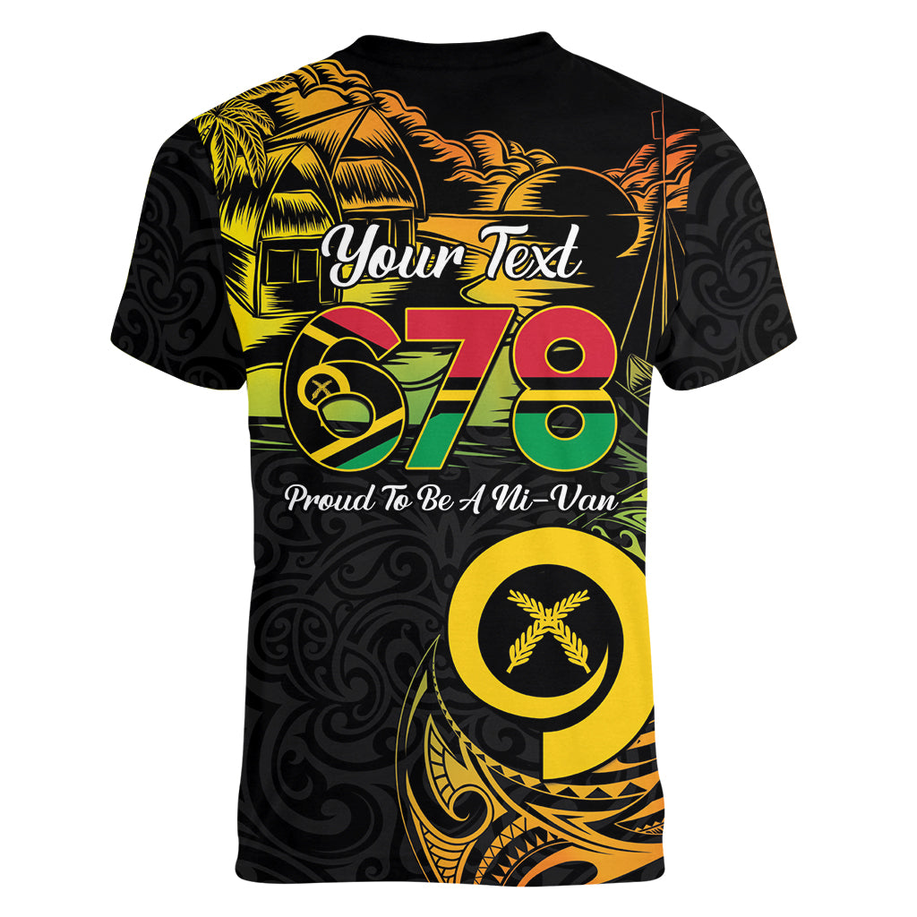 Personalised Vanuatu 678 Women V-Neck T-Shirt Proud To Be A Ni-Van