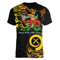 Personalised Vanuatu 678 Women V-Neck T-Shirt Proud To Be A Ni-Van