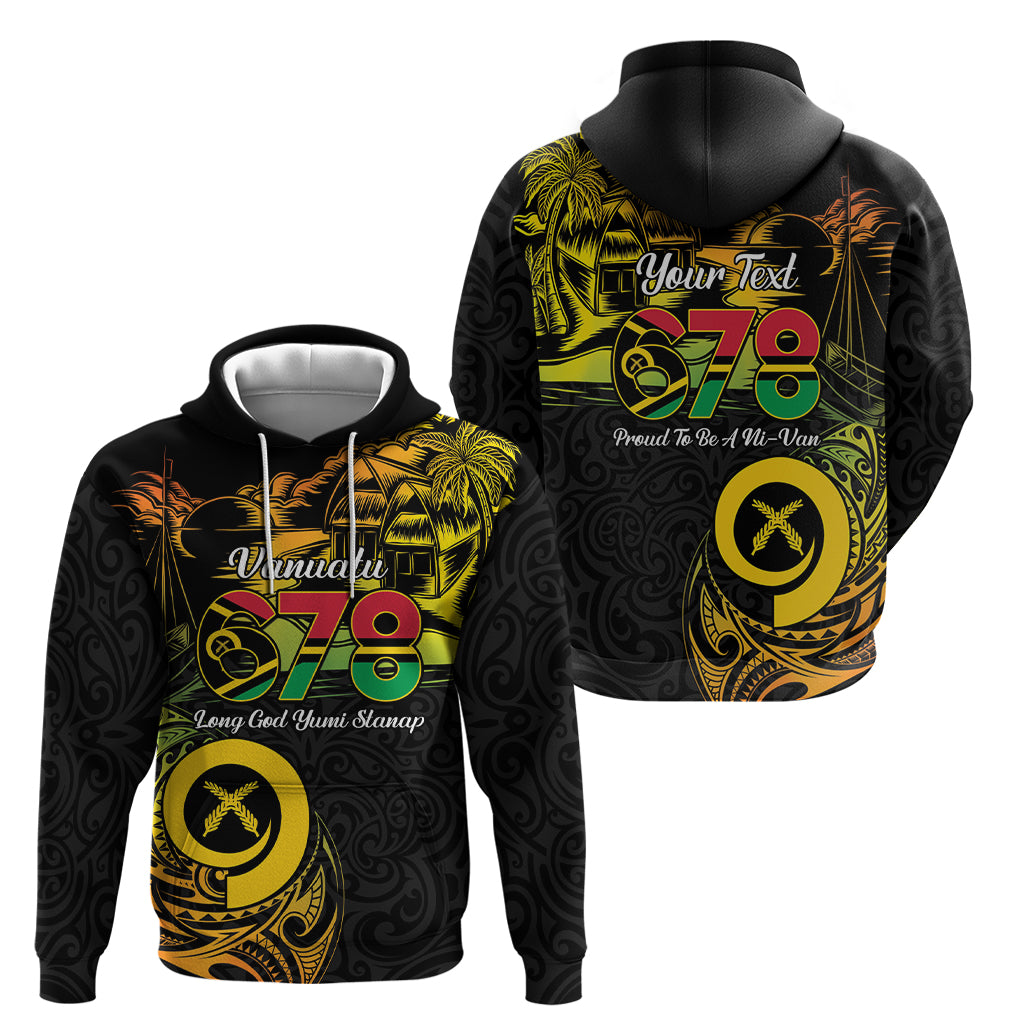 Personalised Vanuatu 678 Zip Hoodie Proud To Be A Ni-Van