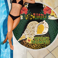 Vanuatu Triton's Trumpet Beach Blanket Tropical Flowers Vanuatuan Map