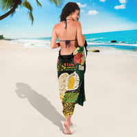 Vanuatu Triton's Trumpet Sarong Tropical Flowers Vanuatuan Map