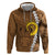 Vanuatu Coconut Crab Hoodie Ni-Van Tropical Leaves With Sand Drawing Art