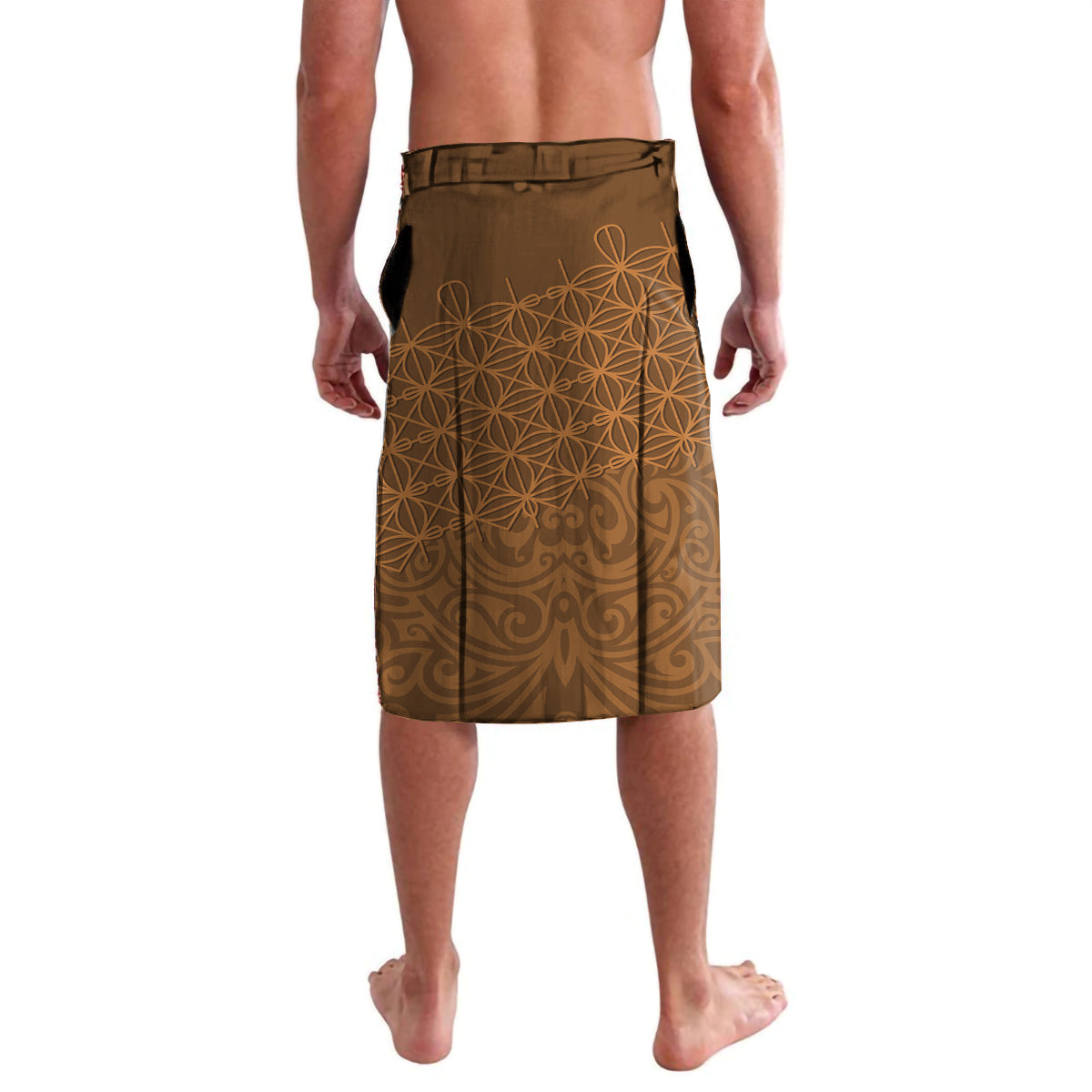 Vanuatu Coconut Crab Lavalava Ni-Van Tropical Leaves With Sand Drawing Art