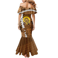 Vanuatu Coconut Crab Mermaid Dress Ni-Van Tropical Leaves With Sand Drawing Art