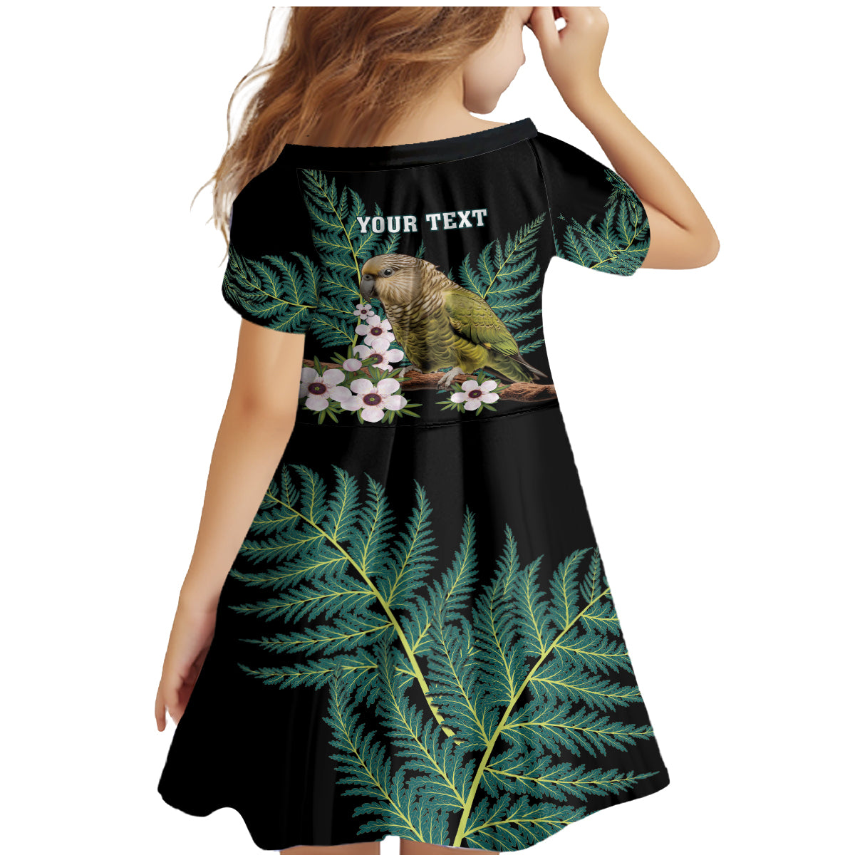 Personalised New Zealand Kakapo Family Matching Mermaid Dress and Hawaiian Shirt Aotearoa Fern With Manuka LT14 - Polynesian Pride