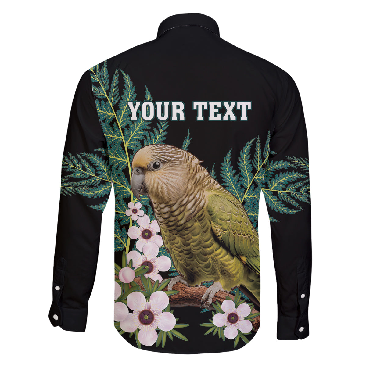 Personalised New Zealand Kakapo Family Matching Mermaid Dress and Hawaiian Shirt Aotearoa Fern With Manuka LT14 - Polynesian Pride