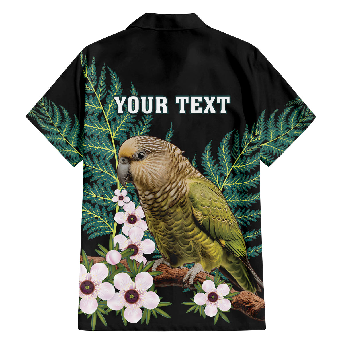 Personalised New Zealand Kakapo Family Matching Puletasi and Hawaiian Shirt Aotearoa Fern With Manuka LT14 - Polynesian Pride