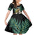 Personalised New Zealand Kakapo Family Matching Short Sleeve Bodycon Dress and Hawaiian Shirt Aotearoa Fern With Manuka