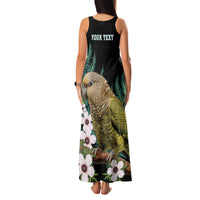 Personalised New Zealand Kakapo Family Matching Tank Maxi Dress and Hawaiian Shirt Aotearoa Fern With Manuka