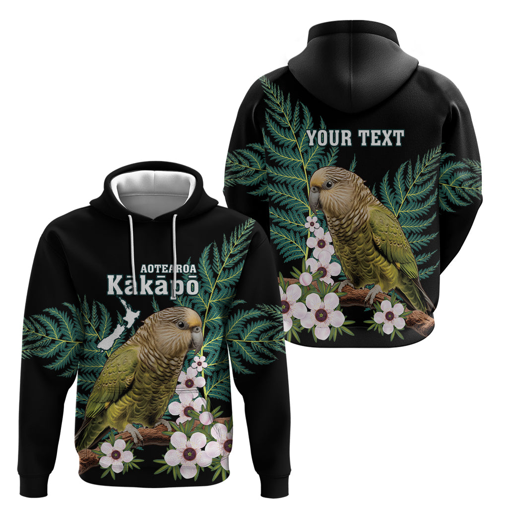 Personalised New Zealand Kakapo Hoodie Aotearoa Fern With Manuka