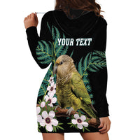 Personalised New Zealand Kakapo Hoodie Dress Aotearoa Fern With Manuka LT14 - Polynesian Pride